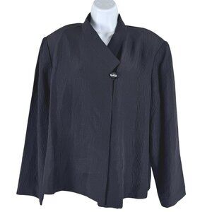 Nina Mclemore Blazer Jacket Womens Medium Textured‎ Silk Rayon CJ-1907